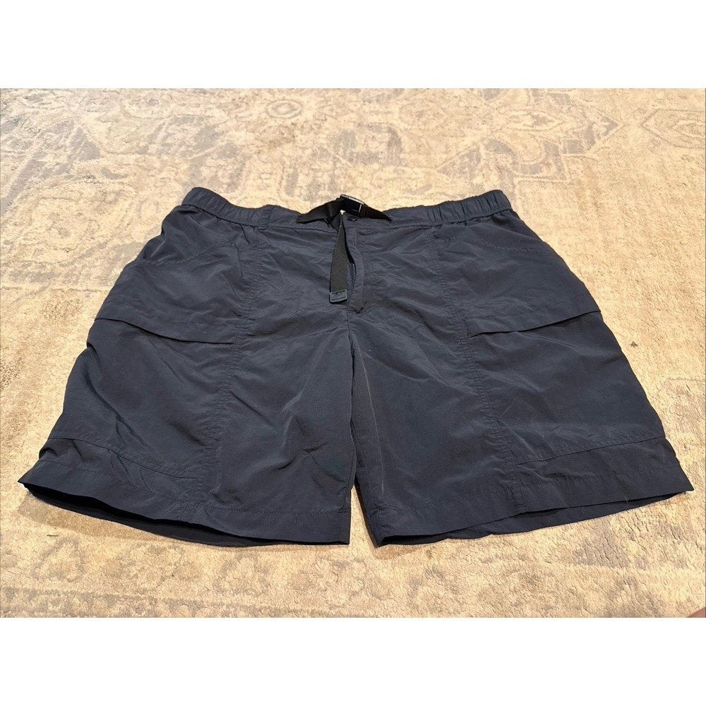 Eddie Bauer Black‎  Shorts Mens Sz XL X-large 38"  Belted Nylon Hiking Outdoor